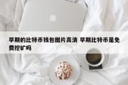 早期的比特币钱包图片高清 早期比特币是免费挖矿吗